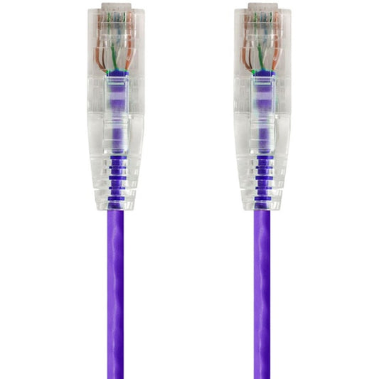 Monoprice SlimRun Cat6 28AWG UTP Ethernet Network Cable 20ft Purple