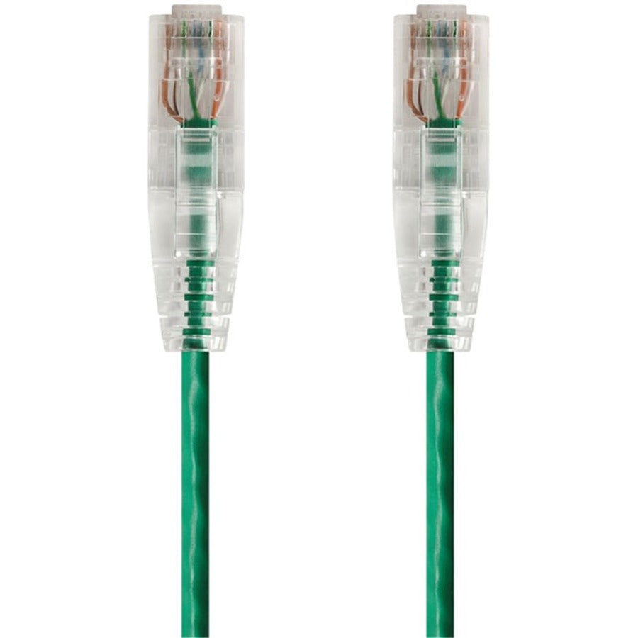 Monoprice SlimRun Cat6 28AWG UTP Ethernet Network Cable 1ft Green