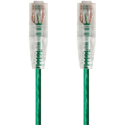 Monoprice SlimRun Cat6 28AWG UTP Ethernet Network Cable 1ft Green