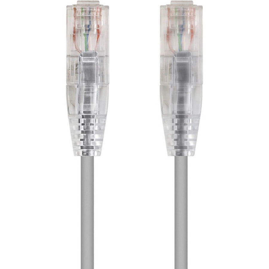 Monoprice SlimRun Cat6 28AWG UTP Ethernet Network Cable 1ft Gray