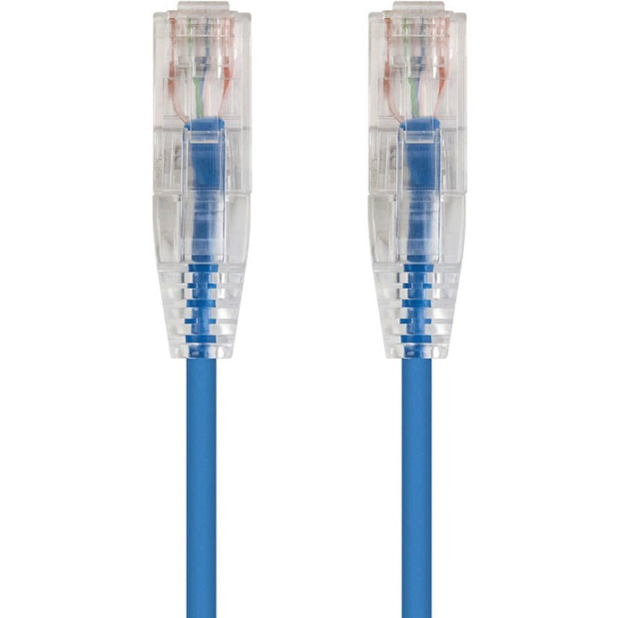 Monoprice SlimRun Cat6 28AWG UTP Ethernet Network Cable 1ft Blue