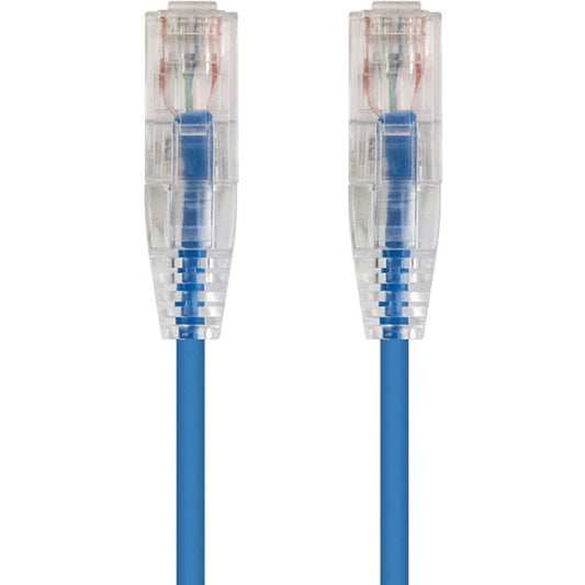 Monoprice SlimRun Cat6 28AWG UTP Ethernet Network Cable 1ft Blue