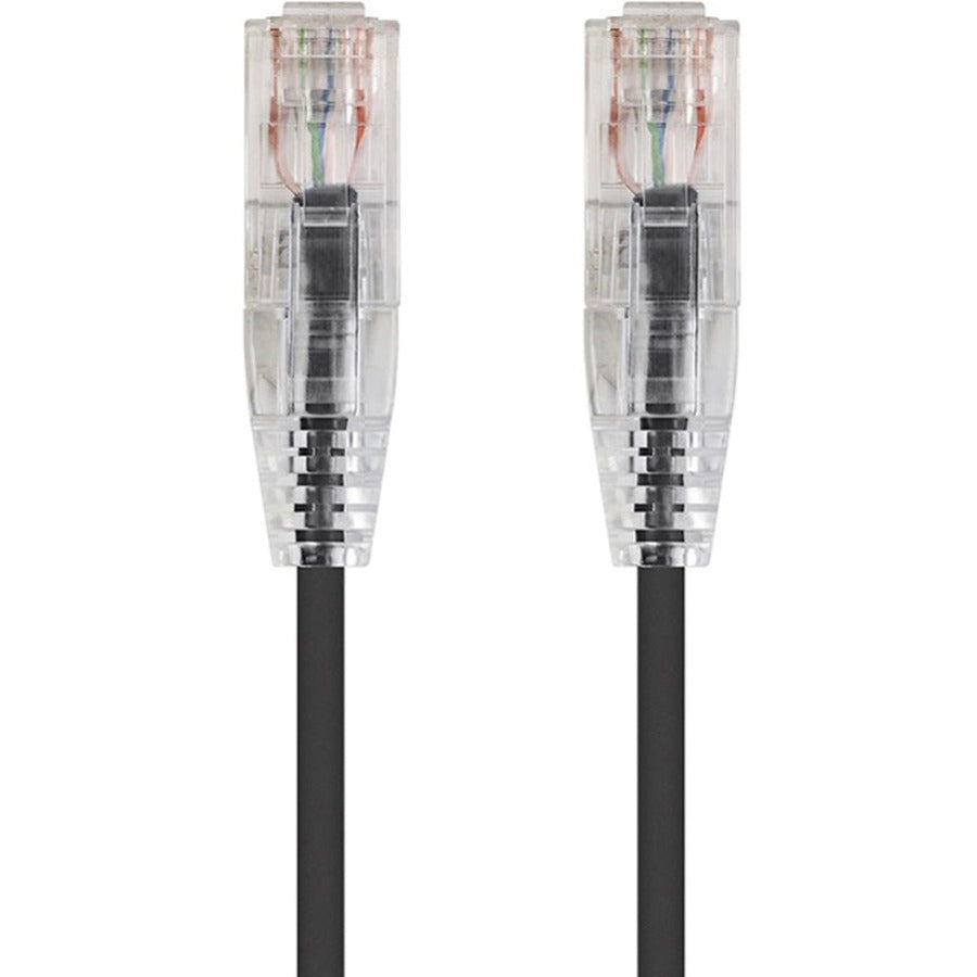 Monoprice SlimRun Cat6 28AWG UTP Ethernet Network Cable 1ft Black