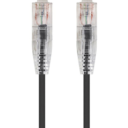 Monoprice SlimRun Cat6 28AWG UTP Ethernet Network Cable 1ft Black