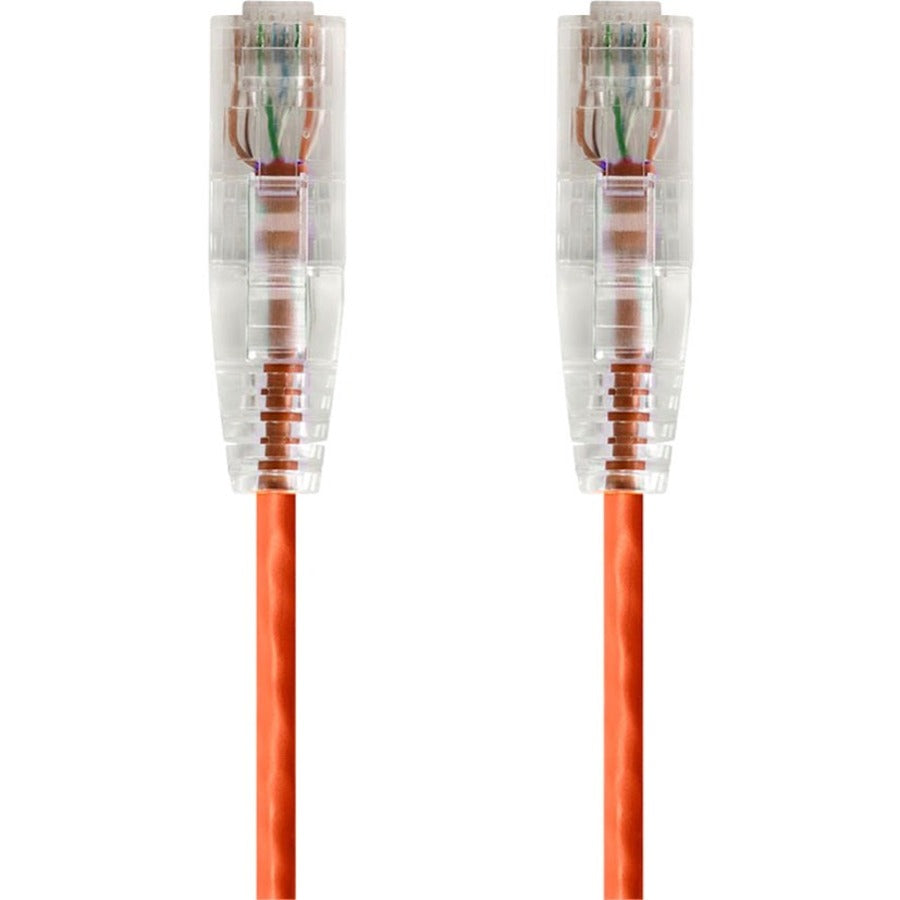 Monoprice SlimRun Cat6 28AWG UTP Ethernet Network Cable 14ft Orange