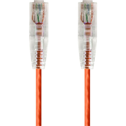 Monoprice SlimRun Cat6 28AWG UTP Ethernet Network Cable 14ft Orange