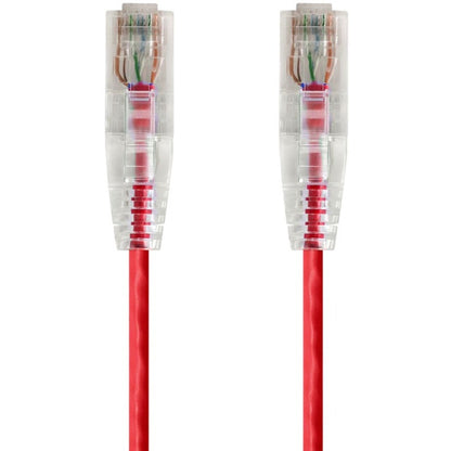 Monoprice SlimRun Cat6 28AWG UTP Ethernet Network Cable 10ft Red