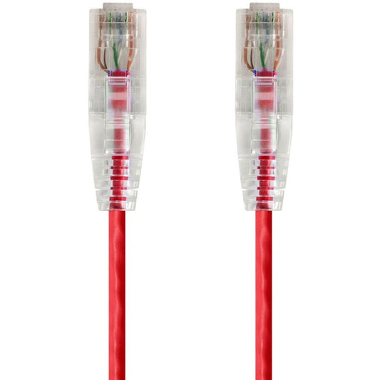 Monoprice SlimRun Cat6 28AWG UTP Ethernet Network Cable 10ft Red
