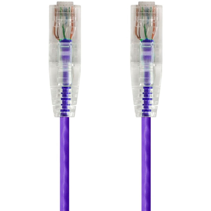 Monoprice SlimRun Cat6 28AWG UTP Ethernet Network Cable 10ft Purple