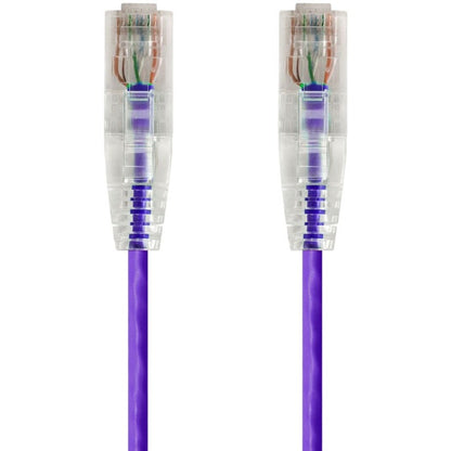 Monoprice SlimRun Cat6 28AWG UTP Ethernet Network Cable 10ft Purple