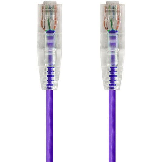 Monoprice SlimRun Cat6 28AWG UTP Ethernet Network Cable 10ft Purple