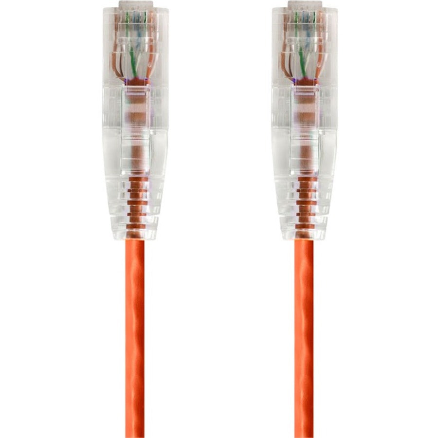Monoprice SlimRun Cat6 28AWG UTP Ethernet Network Cable 10ft Orange