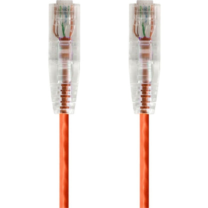 Monoprice SlimRun Cat6 28AWG UTP Ethernet Network Cable 10ft Orange