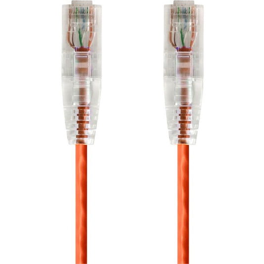 Monoprice SlimRun Cat6 28AWG UTP Ethernet Network Cable 10ft Orange