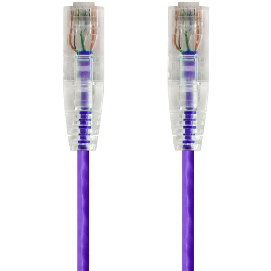Monoprice SlimRun Cat6 28AWG UTP Ethernet Network Cable 0.5ft Purple