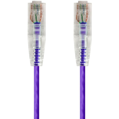 Monoprice SlimRun Cat6 28AWG UTP Ethernet Network Cable 0.5ft Purple