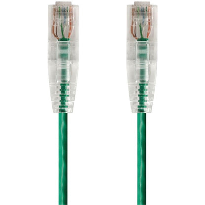 Monoprice SlimRun Cat6 28AWG UTP Ethernet Network Cable 0.5ft Green