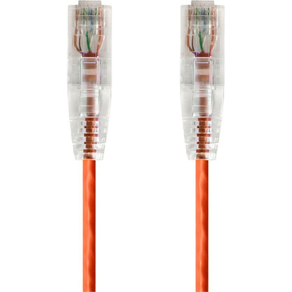 Monoprice SlimRun Cat6 28 AWG UTP Ethernet Network Cable 2ft Orange