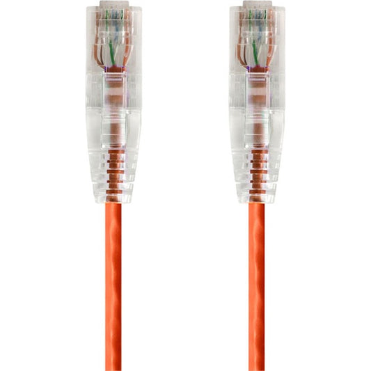 Monoprice SlimRun Cat6 28 AWG UTP Ethernet Network Cable 2ft Orange