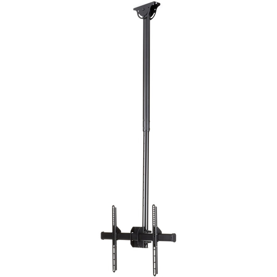 StarTech.com Ceiling TV Mount - 3.5' to 5' Pole - 32 to 75" TVs with a weight capacity of up to 110 lb. (50 kg) - Telescopic pole can extend from 42" to 61" (1060 to 1560 mm) - Ceiling mount swivels +60 /-60 degrees to adjust to your ceiling - Swivel the display +180 /-180 degrees around the pole -Tilts