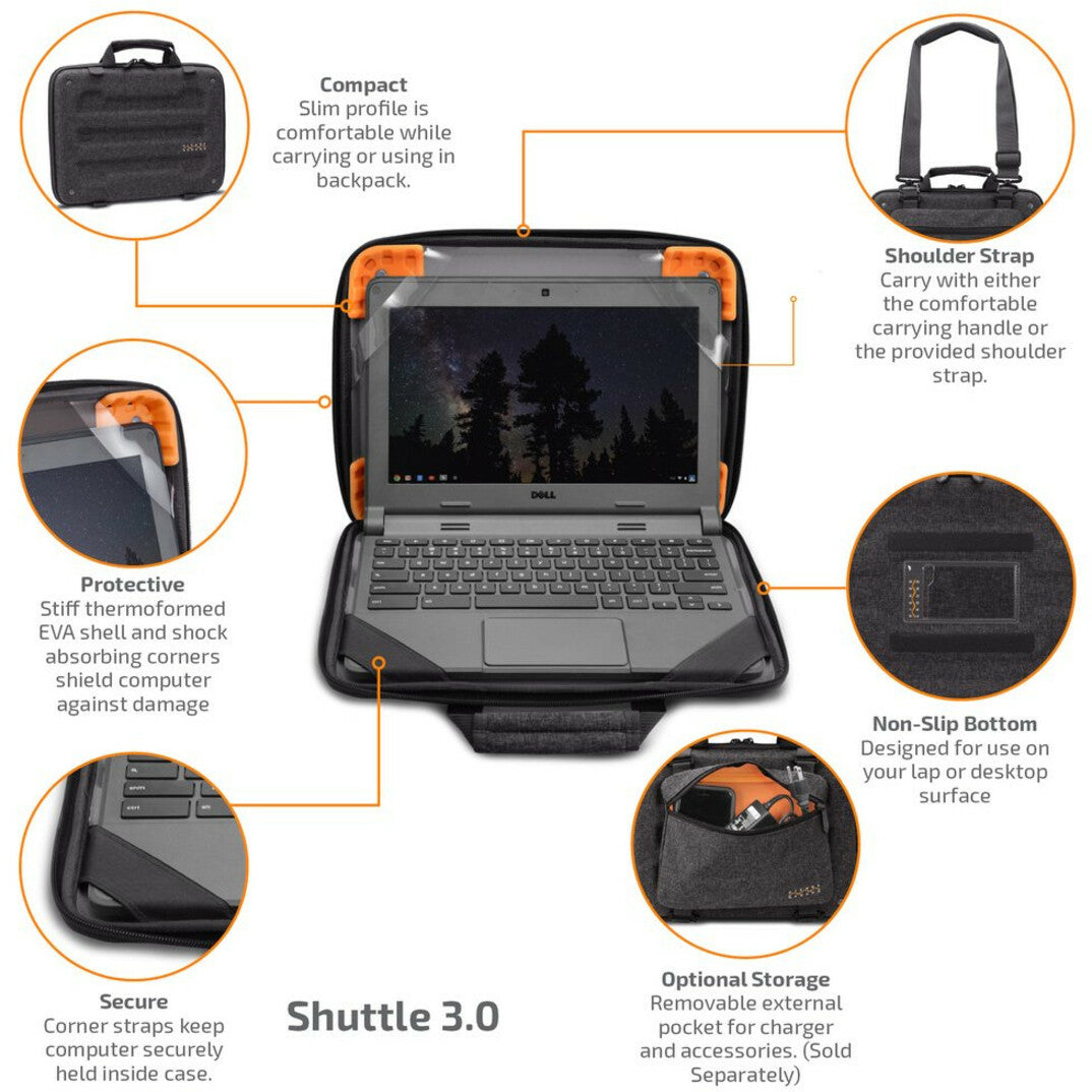 Higher Ground Shuttle 3.0 Carrying Case for 13" Notebook - Gray