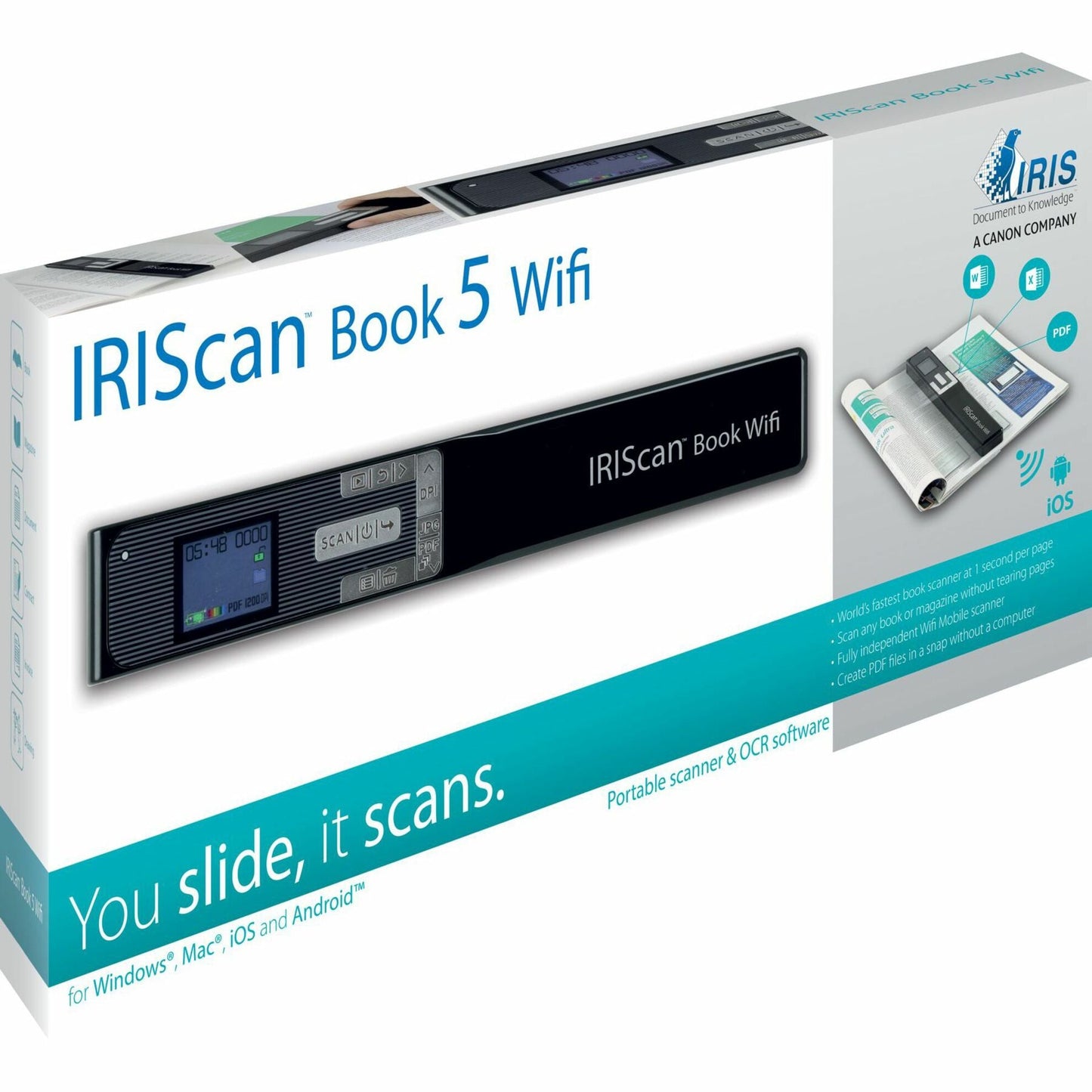 IRIS Iriscan Book 5 Wifi-Portable Document And Photo Scanner