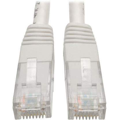 Tripp Lite Cat6 Gigabit Molded (UTP) Ethernet Cable (RJ45 M/M) PoE White 5 ft. (1.52 m)