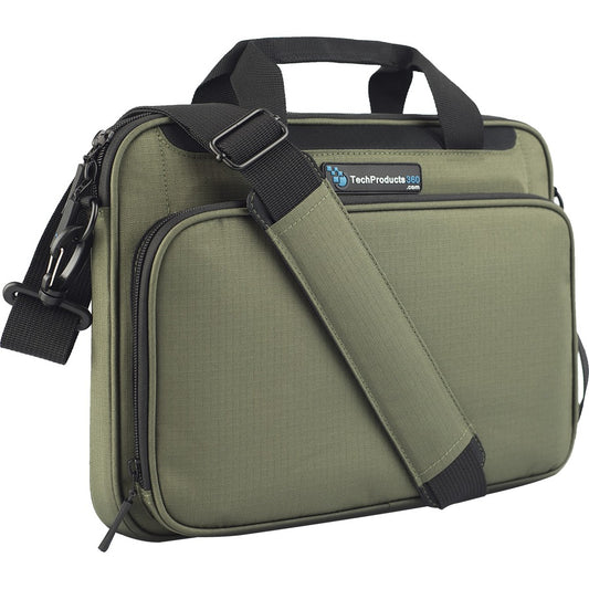 TechProducts360 Vault Carrying Case for 12" Notebook - Green