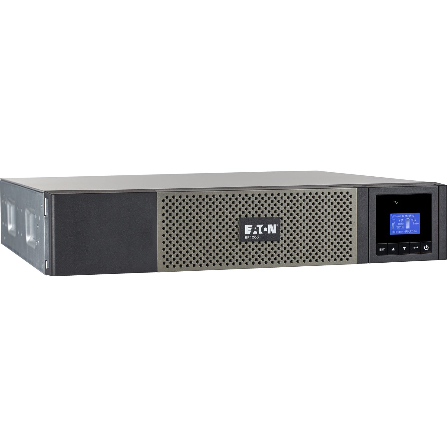 Eaton 5P UPS 1000VA 770W 120V Line-Interactive UPS 5-15P 10x 5-15R Outlets 16-Inch Depth True Sine Wave Cybersecure Network Card Option 2U
