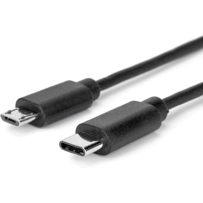 Rocstor Premier USB-C to Micro-B Cable - M/M 3ft (1m)- USB 2.0 - USB Type-C to Micro-USB Cable - USB Cable for External Hard Drives Notebooks and Tablets - 60 MB/s - 3 ft - 1 Pack - 1 x USB Type C Male - 1 x USB Type B Male Micro - Nickel Plated - Black