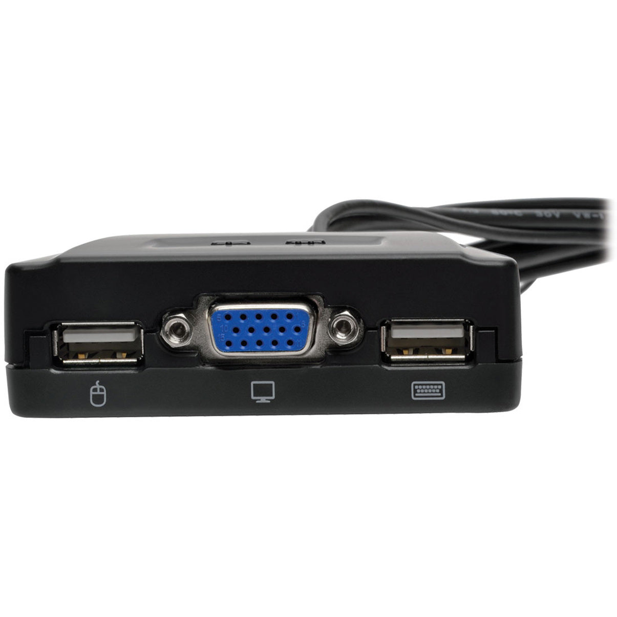 Tripp Lite 2-Port USB/VGA Cable KVM Switch with Cables and USB Peripheral Sharing