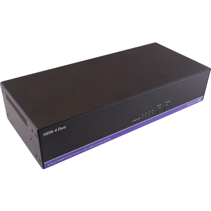 SmartAVI 4-Port Dual HDMI KVM Switch with USB 2.0 and Audio Sharing