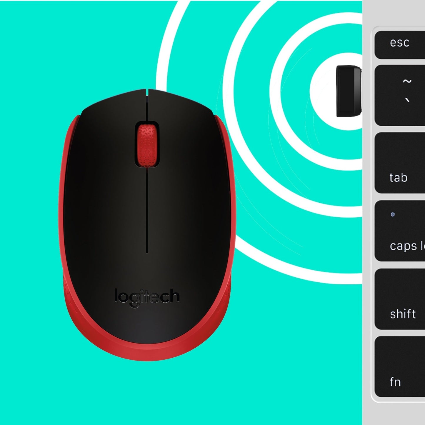 Logitech M170 Wireless Compact Mouse (Red)
