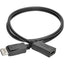 Tripp Lite DisplayPort Extension Cable with Latch 4K @ 60 Hz HDCP 2.2 (M/F) 3 ft. (0.91 m)