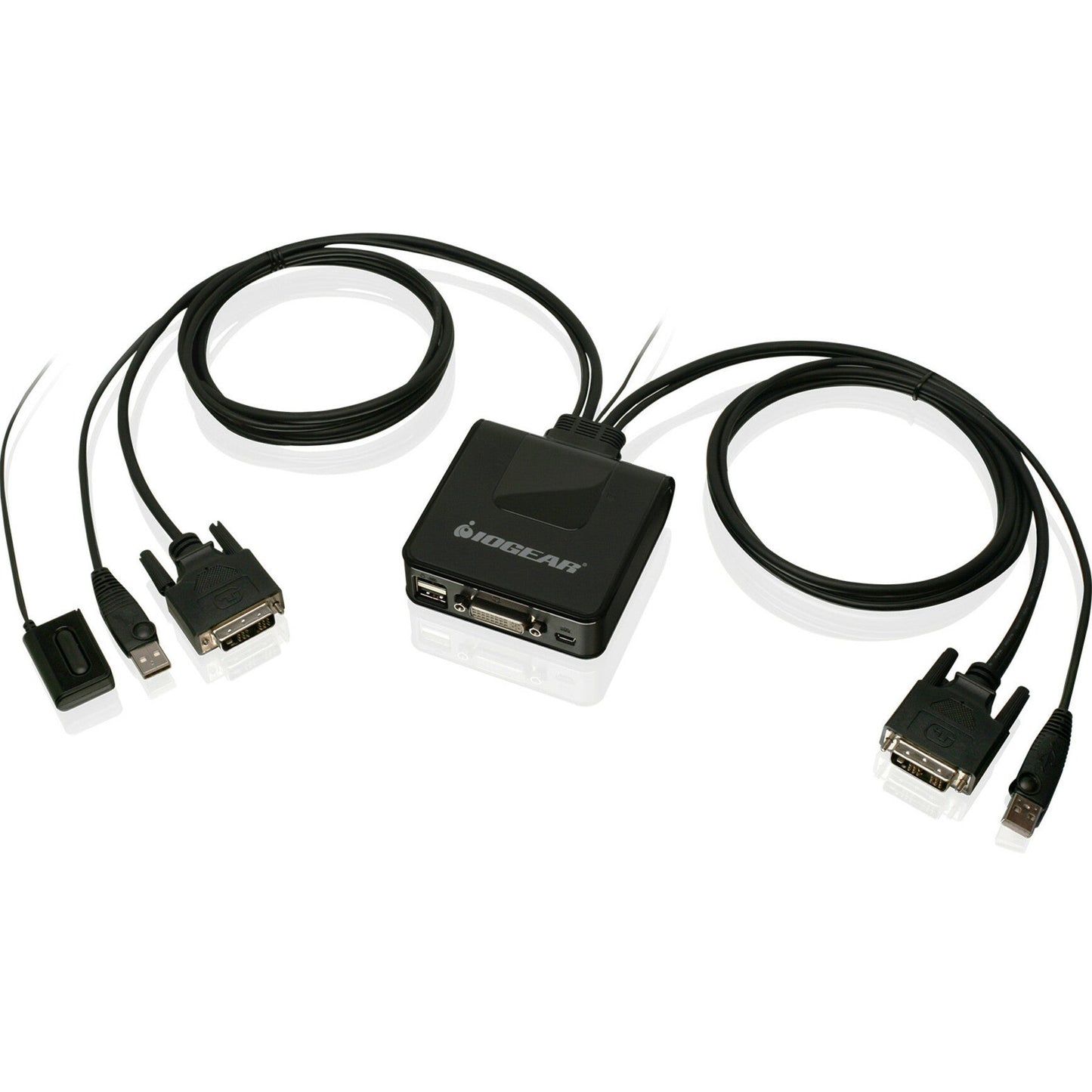 IOGEAR 2-Port USB DVI Cable KVM with MiniDisplayPort Adapters Bundle