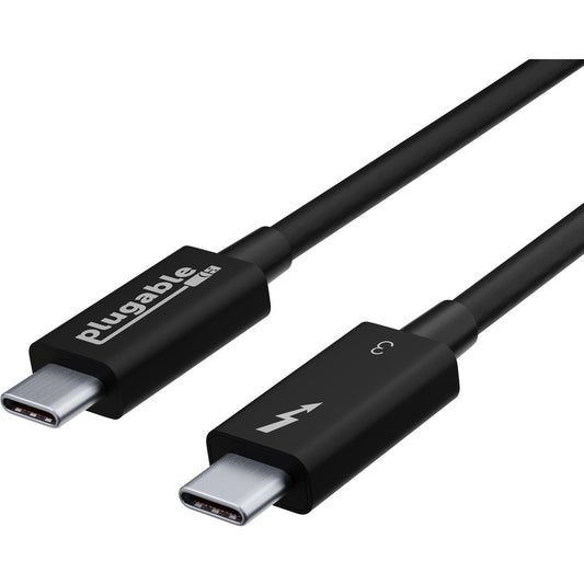 Plugable Thunderbolt 3 Cable 40Gbps Supports 60W (20V 3A) Charging