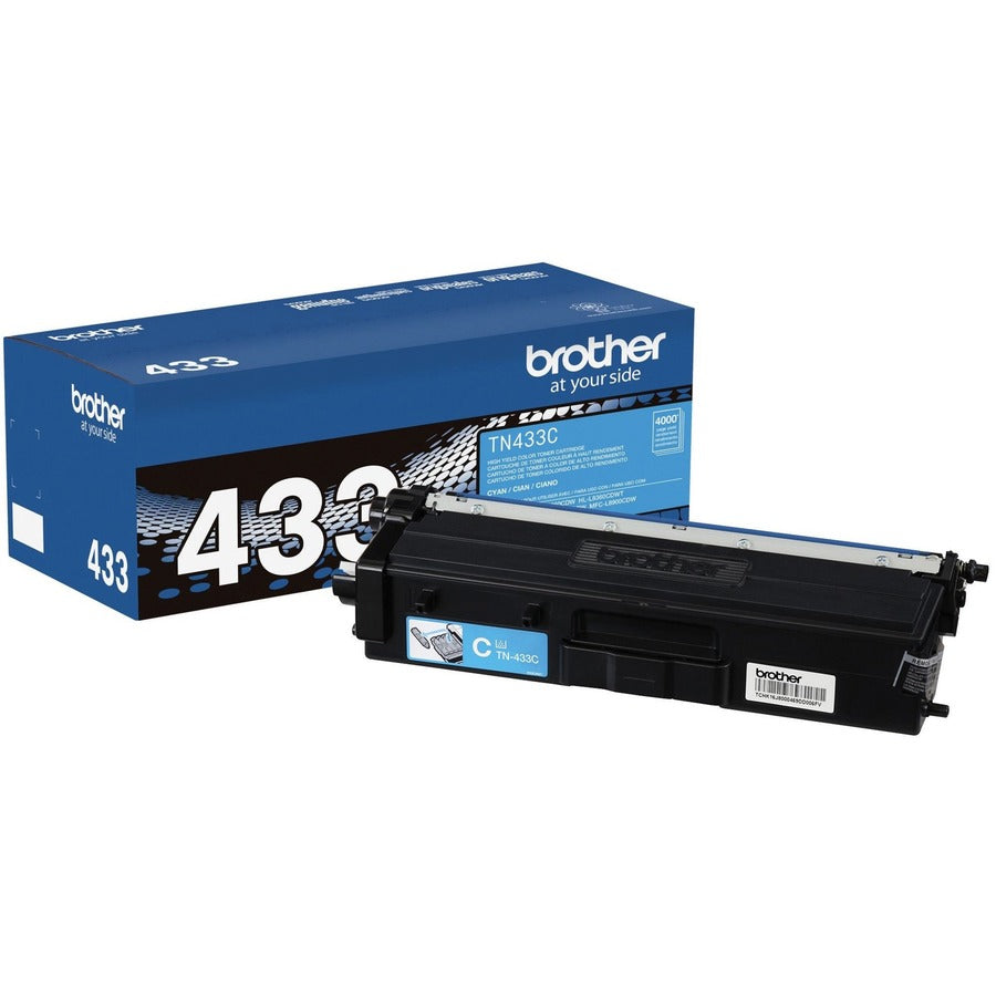 Brother TN433C Original High Yield Laser Toner Cartridge - Cyan - 1 Each