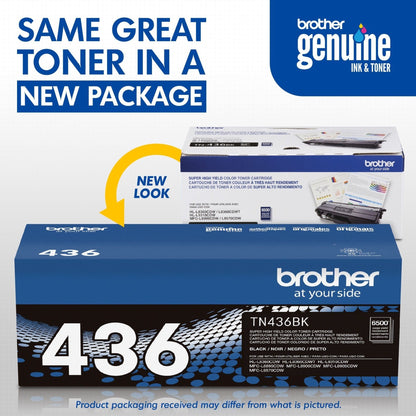 Brother TN436BK Original Laser Toner Cartridge - Black - 1 Each