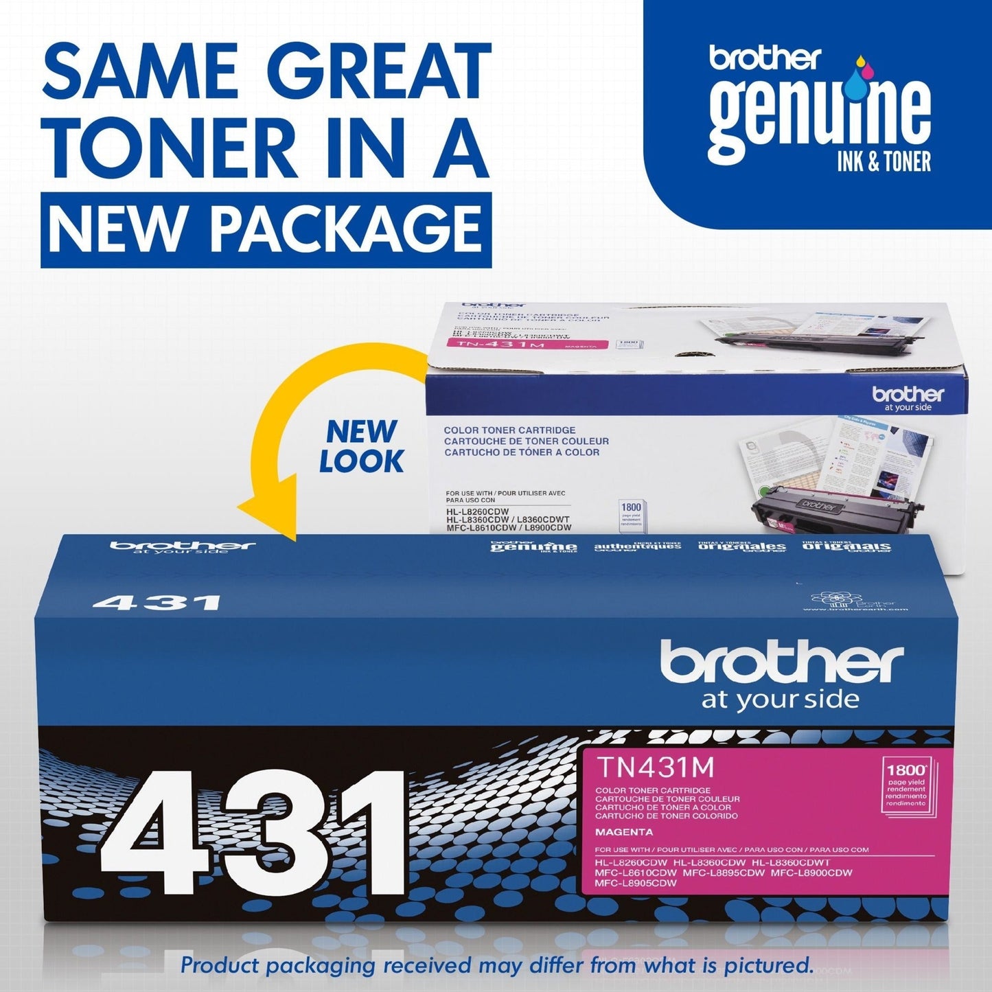 Brother TN431M Original Standard Yield Laser Toner Cartridge - Magenta - 1 Each