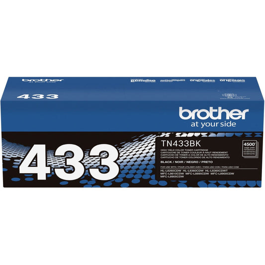 Brother TN433BK Original High Yield Laser Toner Cartridge - Black - 1 Each