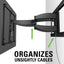 SANUS Full-Motion+ VLF628 Wall Mount for Flat Panel Display TV - Black