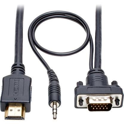 Tripp Lite HDMI to VGA + Audio Active Adapter Cable (HDMI to Low-Profile HD15 + 3.5 mm M/M) 15 ft. (4.6 m)