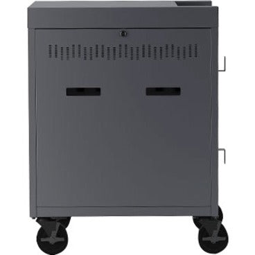 Bretford CUBE Cart AC for up to 32 Devices w/Back Panel Charcoal Paint