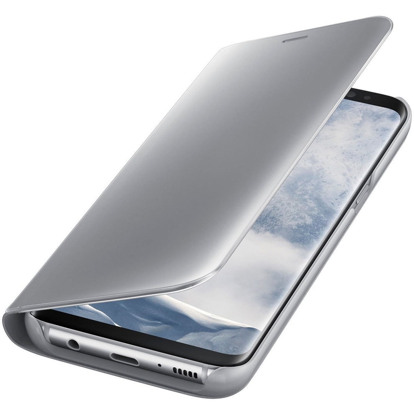 Samsung S-View Carrying Case (Folio) Smartphone - Silver