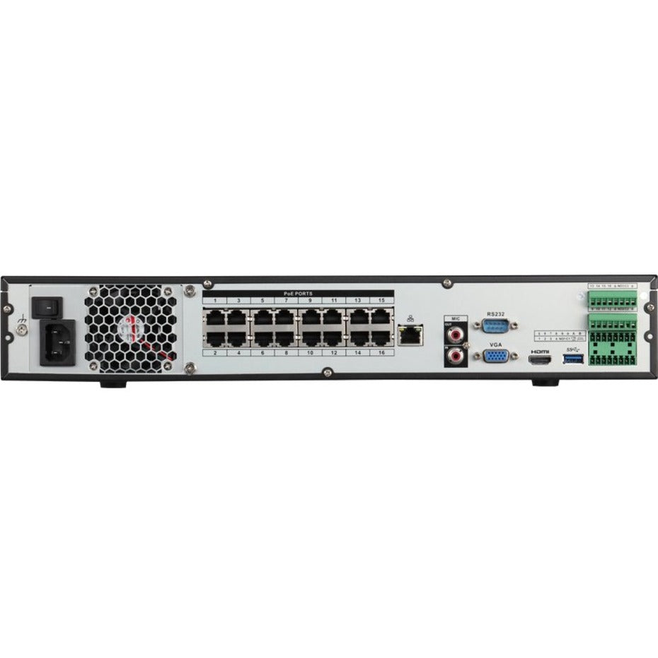 Speco 16 Channel 4K Plug & Play Network Video Recorder with Built-in PoE+ Switch - 8 TB HDD