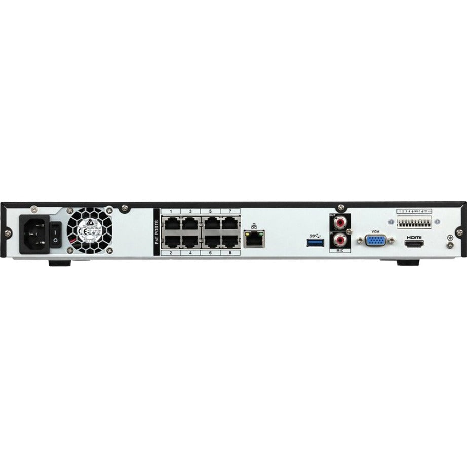 Speco 8 Channel 4K Plug & Play Network Video Recorder with Built-in PoE+ Switch - 4 TB HDD