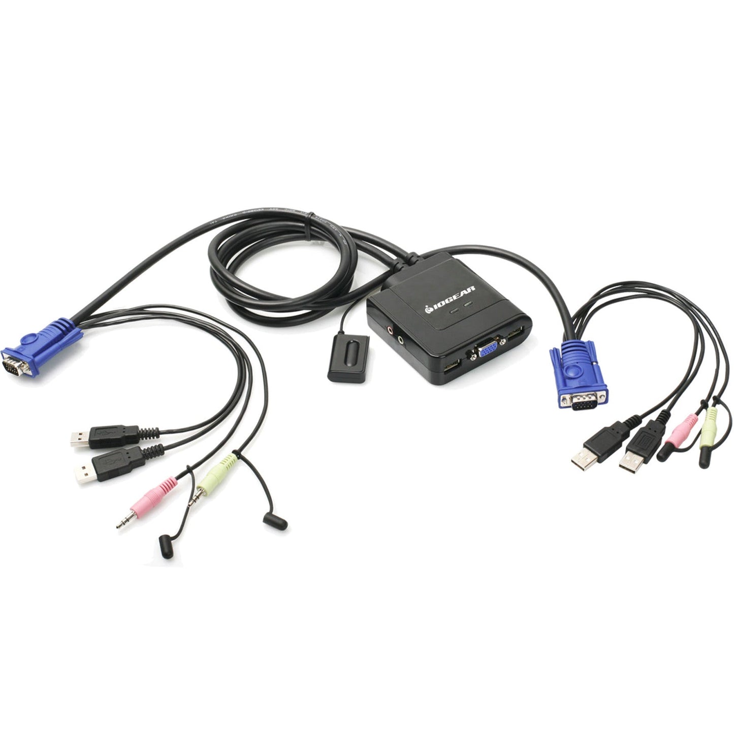 IOGEAR 2-Port USB VGA Cable KVM with Mini DisplayPort Adapters