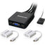 IOGEAR 2-Port USB VGA Cable KVM with Mini DisplayPort Adapters