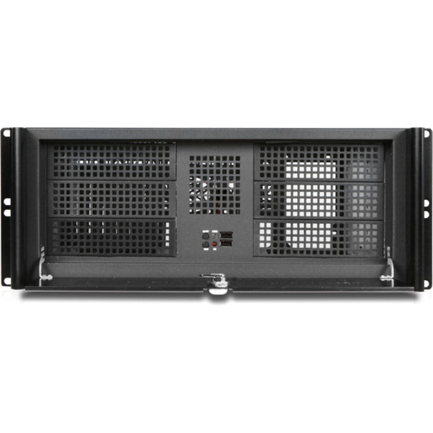 iStarUSA 4U Compact Stylish Rackmount Chassis with 500W Redundant Power Supply