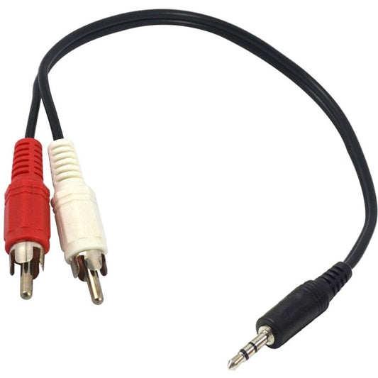 Accortec 6-inch 3.5mm Stereo to 2 x RCA Stereo Male Y-Cable